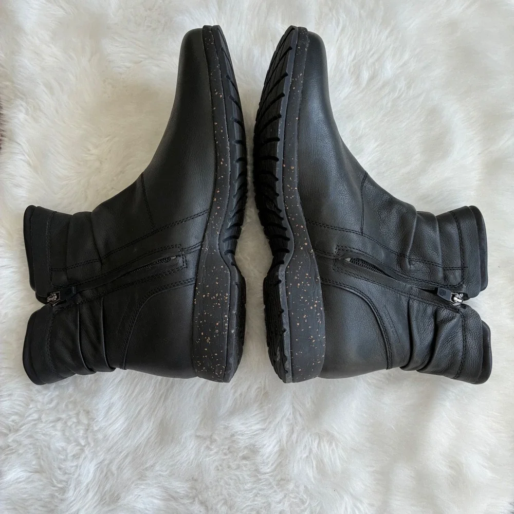 Teva Leather Womens Capistrano Comfort Ankle Bootie Zip Up Boot Black Size 10‎